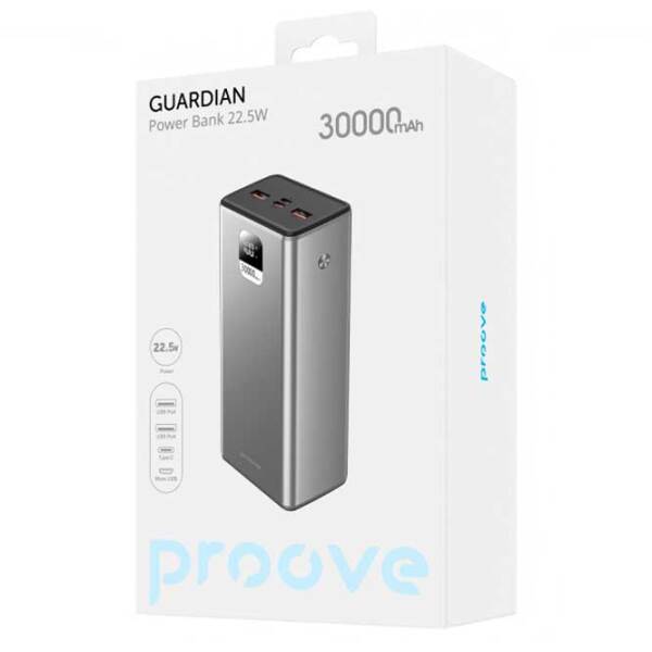 Power Bank 30000 мАч Proove Guardian (22.5 Вт) Серебристый  photo 3