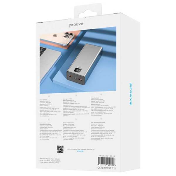 Power Bank 30000 мАч Proove Guardian (22.5 Вт) Серебристый  photo 4
