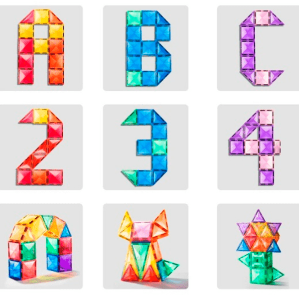 Constructor Mideer Geometric Shapes Multicolor Numărul de piese 20, 3+ photo 2