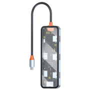 Адаптер Hub WIWU Cyber 8 in 1 Серый USB Type-C