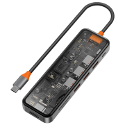 Адаптер Hub WIWU Cyber 7 in 1 Серый USB Type-C