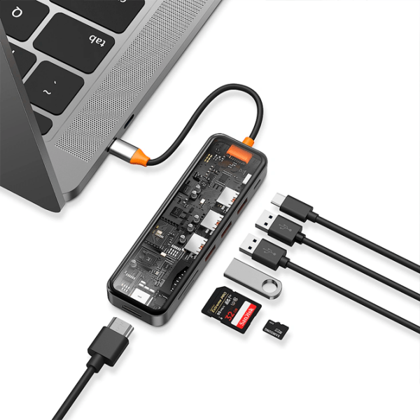 Адаптер Hub WIWU Cyber 7 in 1 Серый USB Type-C photo 3
