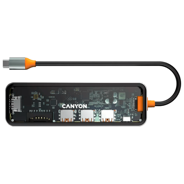 Адаптер Hub Canyon DS-13 7 in 1 Серый USB Type-C photo 4