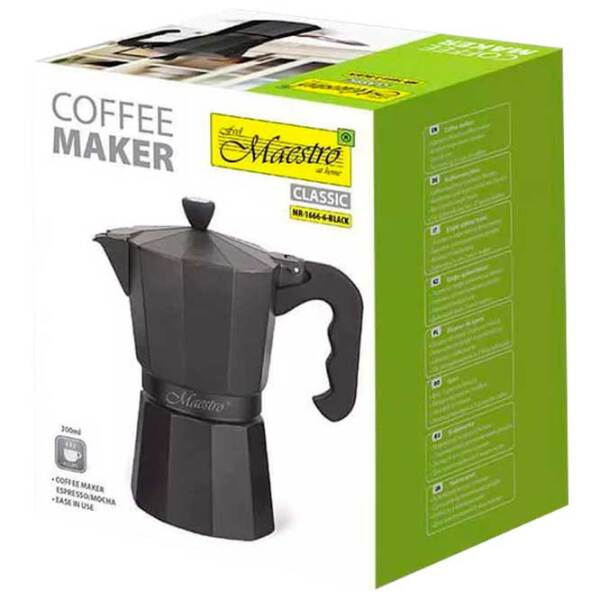 Cafetieră Maestro Mr-1666-9
Black 450 ml, Aluminiu photo 4