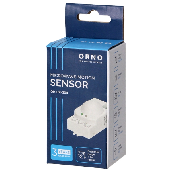 Микроволновый датчик движения ORNO ORCR208 Белый  photo 7
