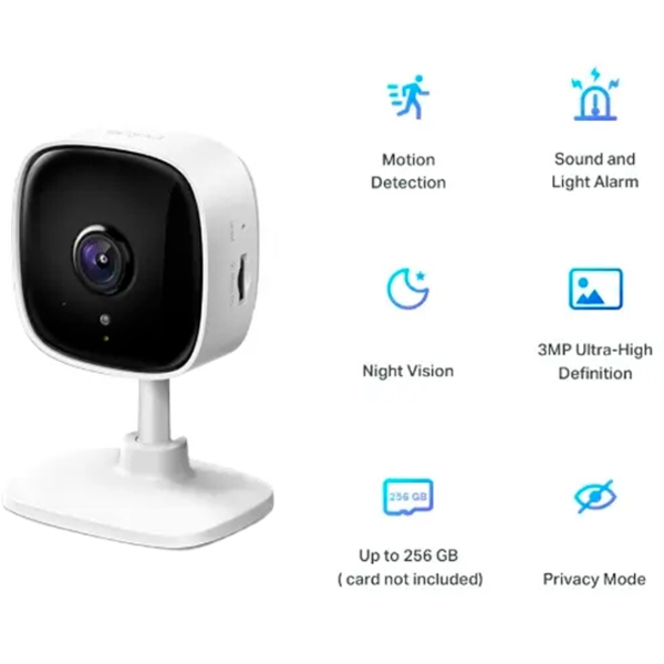 Cameră de supraveghere TP-Link TAPO C110 3 MP White 2304 x 1296 / Fără fir photo 3
