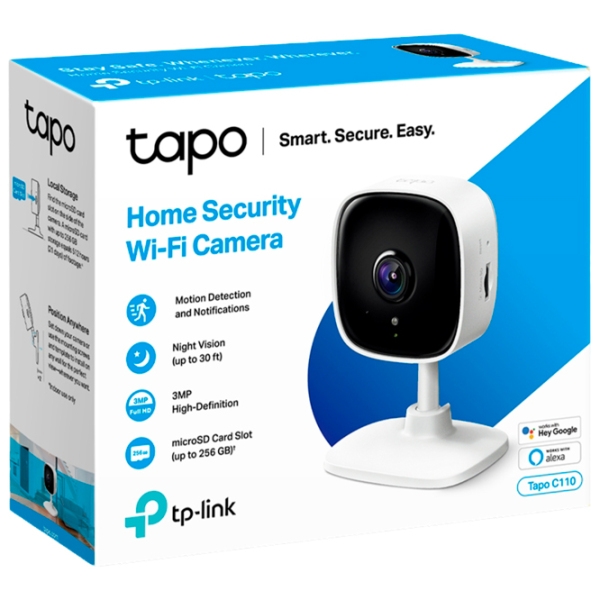 Cameră de supraveghere TP-Link TAPO C110 3 MP White 2304 x 1296 / Fără fir photo 4