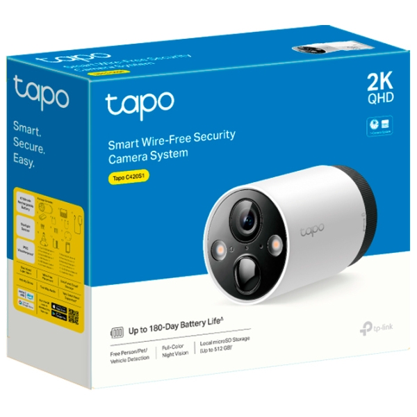Set camera de supraveghere TP-Link TAPO C420S1 4 MP White 2560 x 1440 / Fără fir photo 3