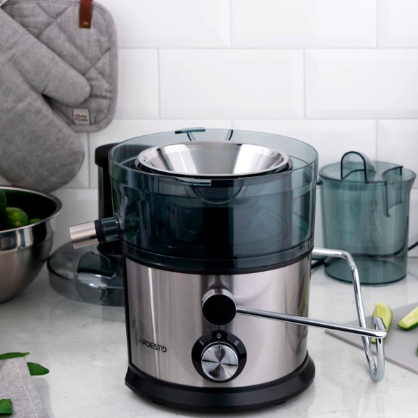 Storcator de fructe Ardesto JEG-800 Silver 1100 W, Centrifugă, Numărul de viteze: 2 photo 14