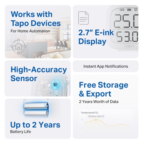 Stație meteorologică TP-Link Tapo T315 White  photo 6