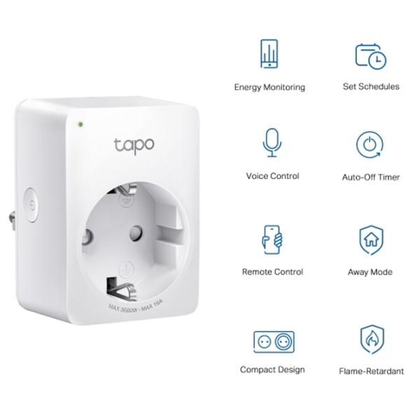 Smart priza TP-Link Tapo P110 Белый  photo 2
