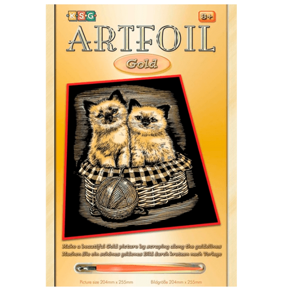 Креативный набор Sequin Art Artfoil Gold Kittens SQ0602 Черный Универсальный, 8+ photo 1