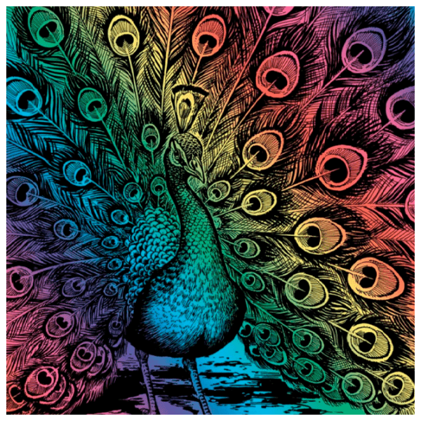 Креативный набор Sequin Art Artfoil Rainbow Peacock SQ0543 Разноцветный Универсальный, 8+ photo 2