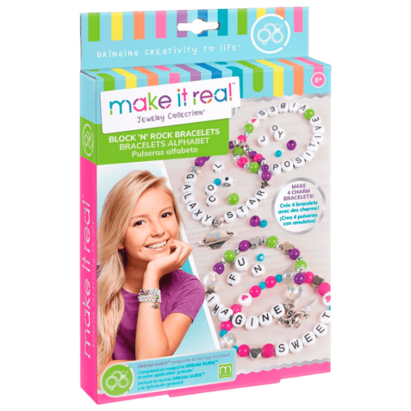 Креативный набор Make It Real Jewelry Collection Block & Rock Charm bracelets 1205 Разноцветный Для девочек, 8+ photo 1