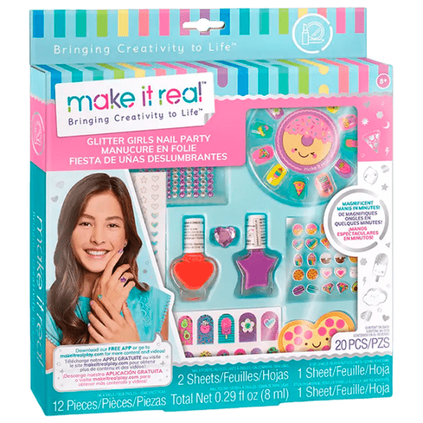 Set de creație Make It Real Bringing Creativity to Life Glitter Girls Nail Party 2306 Multicolor Pentru fetițe, 8+ photo 1