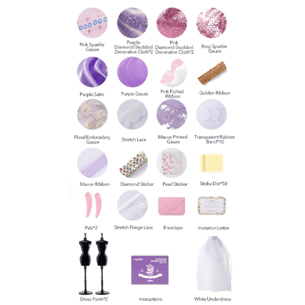 Set de creație Mideer Clothing Design House Princess Dresses MD6362 Multicolor Pentru fetițe, 5+ photo 2
