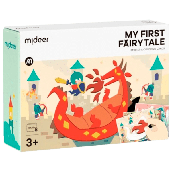 Креативный набор Mideer Sticker & Coloring Cards My First Fairytale CT6359 Разноцветный Для детей, 3+ photo 1