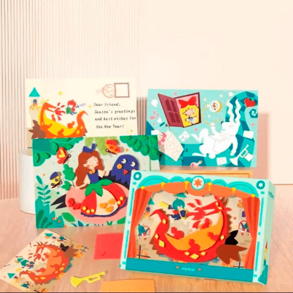 Креативный набор Mideer Sticker & Coloring Cards My First Fairytale CT6359 Разноцветный Для детей, 3+ photo 5