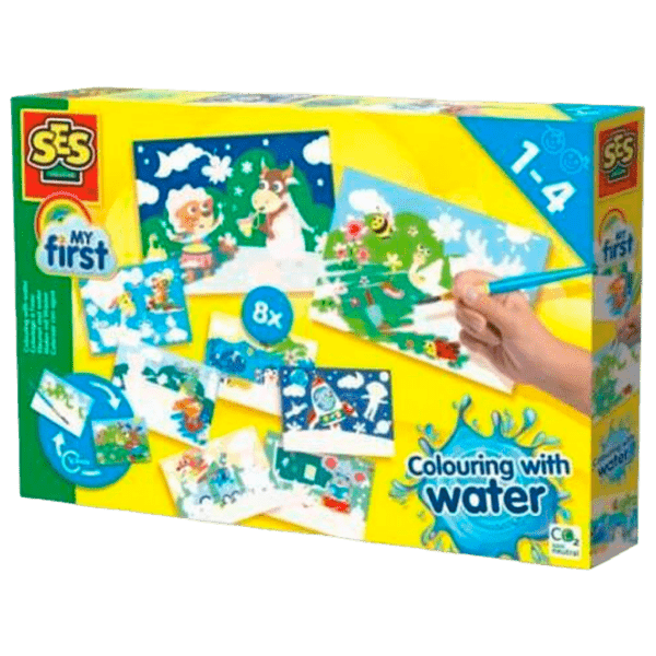 Set de creație SES Colouring with water Animals Mega set 14459S Multicolor Pentru copii, 1+ photo 1