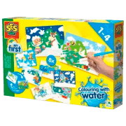 Set de creație SES Colouring with water Animals Mega set 14459S Multicolor Pentru copii, 1+