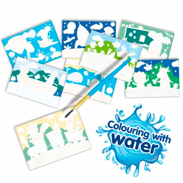 Set de creație SES Colouring with water Animals Mega set 14459S Multicolor Pentru copii, 1+ photo 2