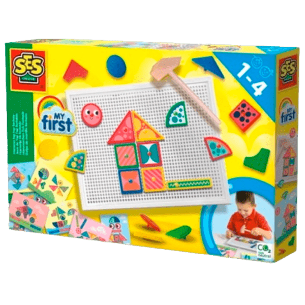 Mozaic SES My first Hammer tap tap fantasy 14486S Multicolor Pentru copii, 1+ photo 1