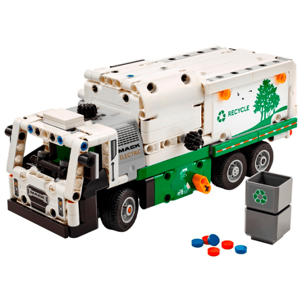 Constructor LEGO Mack LR Electric Garbage Truck Multicolor Numărul de piese 503, 8+ photo 2