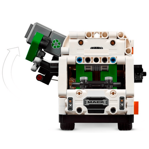 Constructor LEGO Mack LR Electric Garbage Truck Multicolor Numărul de piese 503, 8+ photo 6