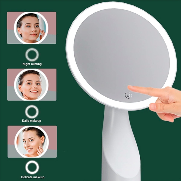 Oglindă de machiaj LED Mirror X320 Gold White  photo 3