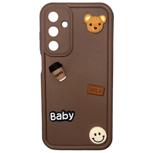 Чехол для смартфона Samsung Galaxy A25 (Cute Stikers) Белый Коричневый EVO, ТПУ, Back photo 1