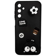 Чехол для смартфона Samsung Galaxy A15 4G (Cute Stikers) Белый Черный EVO, ТПУ, Back