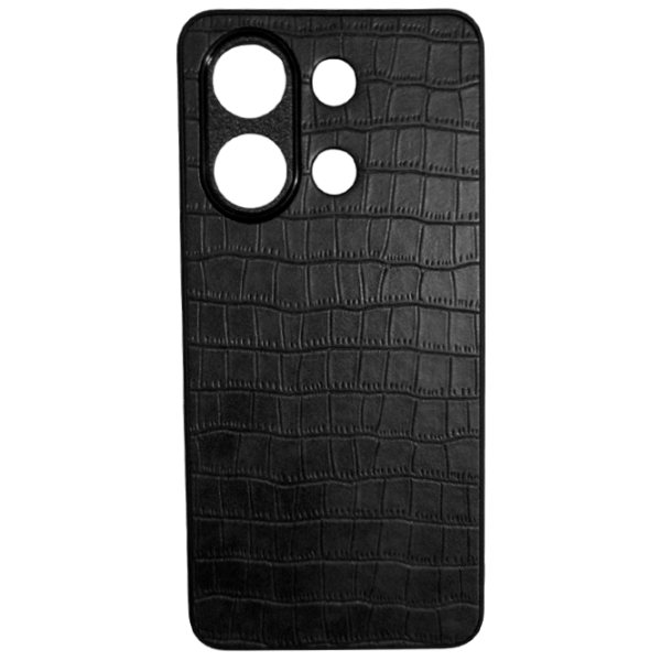 Husă pentru smartphone Xiaomi Redmi Note 13 4G (Premium Leather) Leather Black EVO, TPU, Back photo 1