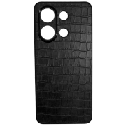 Husă pentru smartphone Xiaomi Redmi Note 13 4G (Premium Leather) Leather Black EVO, TPU, Back