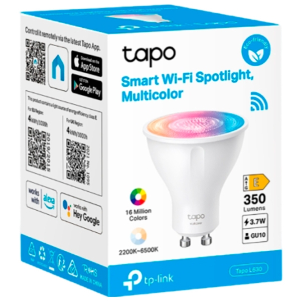 Умная лампочка светодиодная TP-Link Tapo L630 GU10 | 3.7 Вт | RGB photo 5