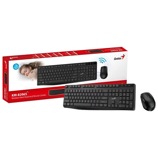 Клавиатура и Мышь Genius KM-8206S Черный Для дома и офиса, Беспроводные photo 4