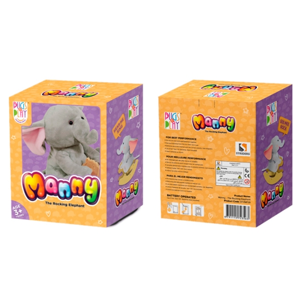 Интерактивная игрушка Pugs At Play Animals Elephant Manny Серый 3+ photo 5
