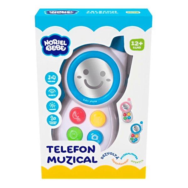 Интерактивная игрушка Noriel Minibo Telefon Muzical Голубой 12+ месяцев photo 1
