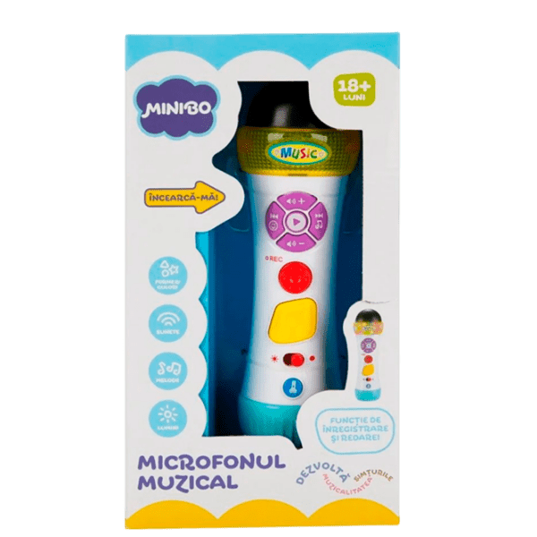 Интерактивная игрушка Noriel Minibo Microfonul Muzical Белый 18+ месяцев photo 1