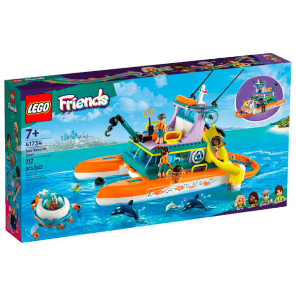 Constructor LEGO Sea Rescue Boat Multicolor Numărul de piese 717, 7+ photo 1