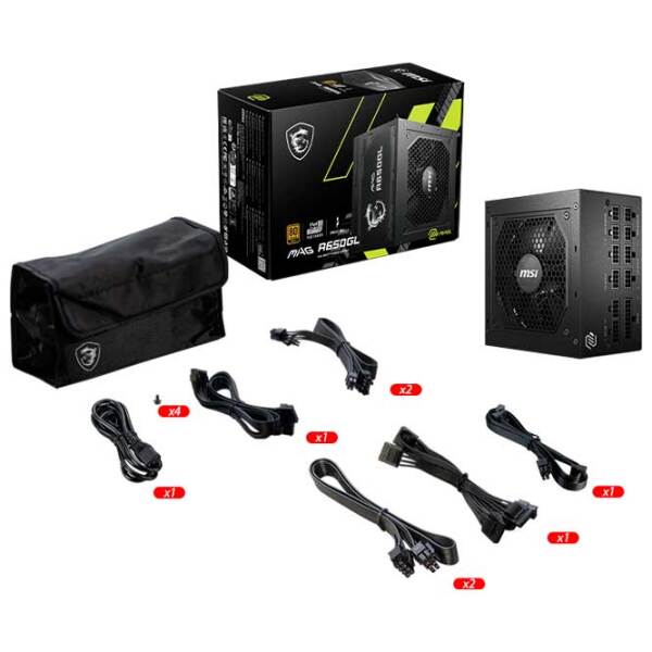Блок питания MSI MAG A650GL 650 Вт Черный  photo 5