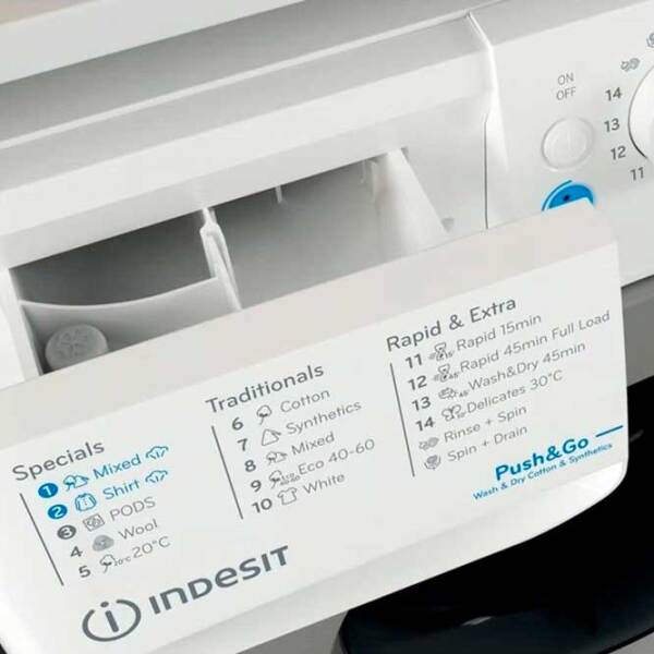 Mașină de spălat Indesit BDE 76435 WSV EE White 7 kg, 1400 rpm, D photo 8