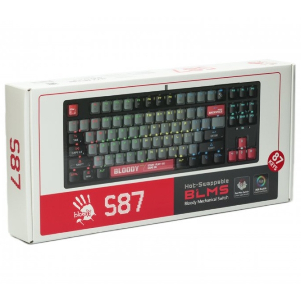 Tastatură Bloody S87 Black Gaming, Cu fir photo 5