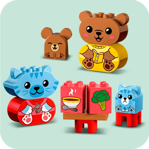Constructor LEGO Daily Routines: Eating & Bedtime Multicolor Numărul de piese 28, 1.5+ photo 6