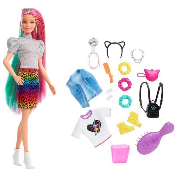 Păpușă Barbie Rainbow Leopard model GRN81 3+ photo 5