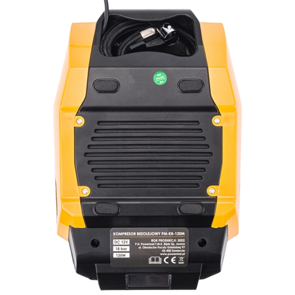 Compresor auto Powermat PM-KB-120M Yellow 35 l/ min/ 10 bar photo 3