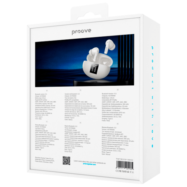 Căști Proove Thunder Buds SE with ANC White Fără fir / Personal / In ear photo 3