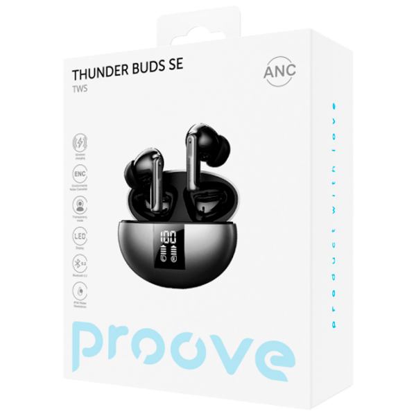 Căști Proove Thunder Buds SE with ANC Gray Fără fir / Personal / In ear photo 3