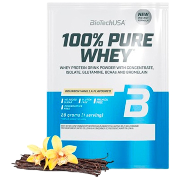Протеин BioTechUSA 100% Pure Whey 28 г Ванильный Бурбон | порошок photo 1