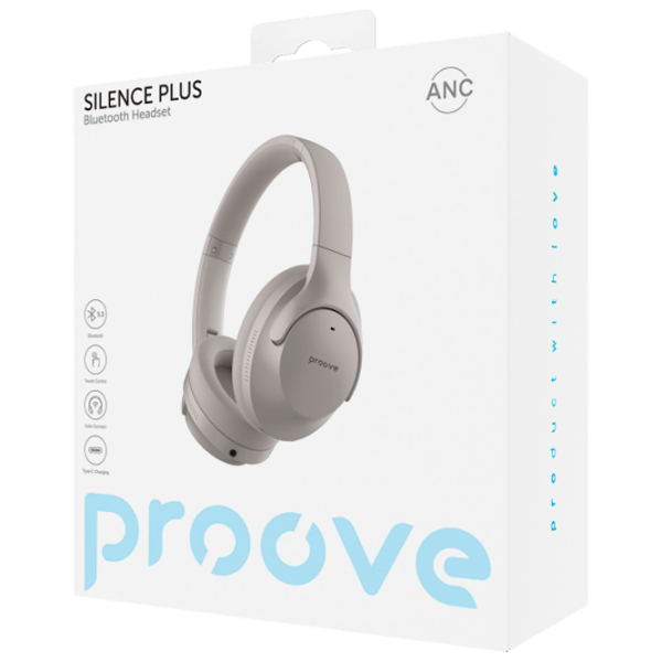 Căști Proove Silence Plus with ANC Gray Fără fir + Cu fir / Personal / Over the ear photo 5