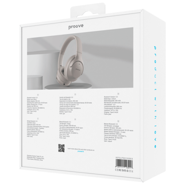 Căști Proove Silence Plus with ANC Gray Fără fir + Cu fir / Personal / Over the ear photo 6